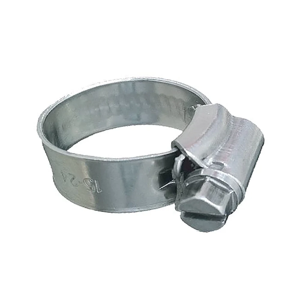 Trident Marine 316 SS Non-Perforated Worm Gear Hose Clamp - 3/8" Band - (3/4" – 1-1/8") Clamping Range - 10-Pa