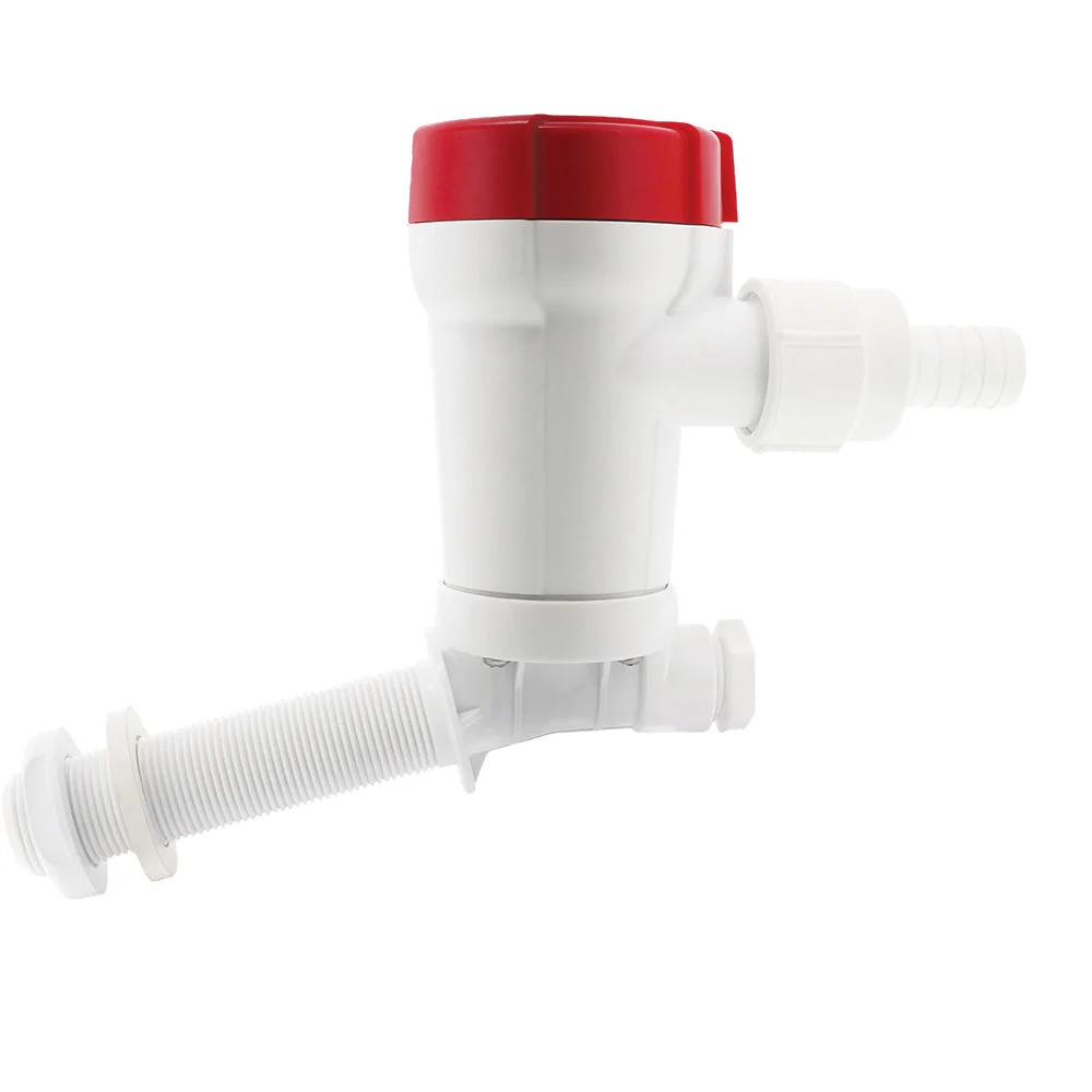 Rule 500 GPH Livewell Pump Angled Thru-Hull Inlet – Marine Engine Cooling Replacement Part