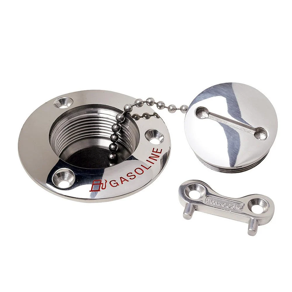 Attwood Marine Gasoline Deck Fill - 1-1/2" Stainless Steel Alloy