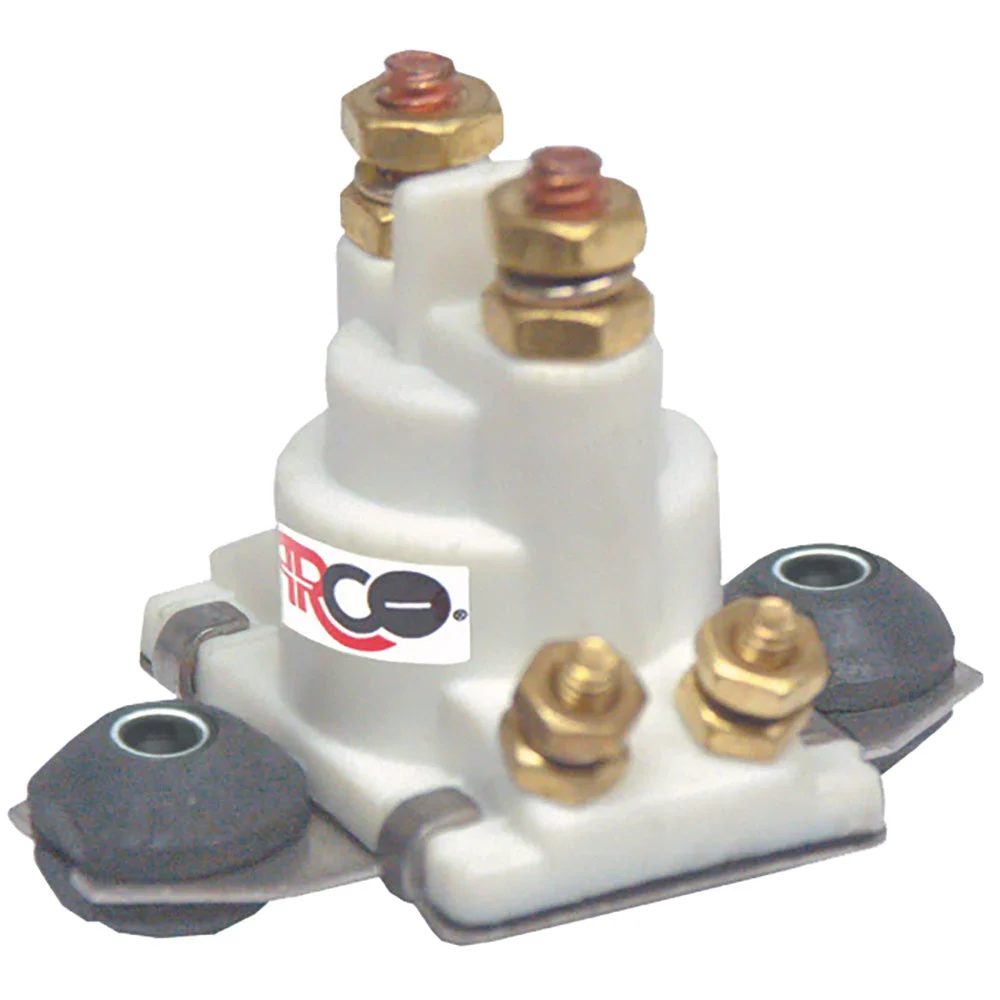 ARCO Marine Outboard Outboard Solenoid w/Flat Isolated Base & White Housing