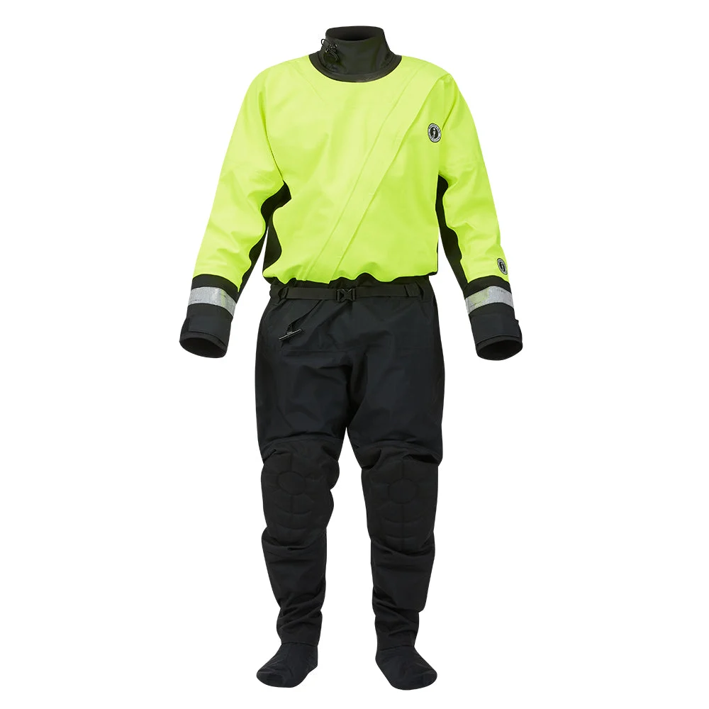 Mustang Survival Mustang MSD576 Water Rescue Dry Suit - Fluorescent Yellow Green-Black - Large – Marine Boat Replacement Part
