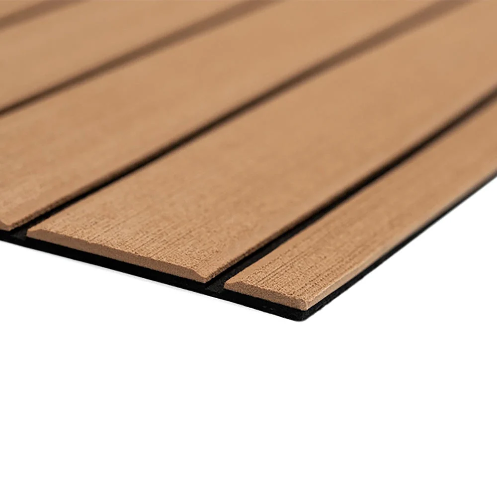 SeaDek 40" x 80" 6mm Teak Full Sheet - Brushed Texture - Mocha/Black (1016mm x 2032mm x 6mm) – Marine Boat Replacement Part