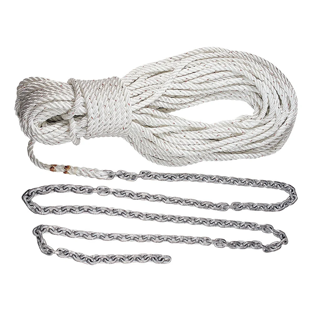 Lewmar Anchor Rode 15’ 5/16” G4 Chain w/150’ 5/8” Rope w/Shackle – Marine Boat Replacement Part