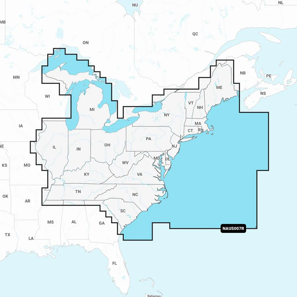 Navionics NAUS007R - U.S. East - Navionics+ – Marine Electrical Replacement Part
