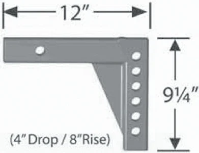 Progress Mfg - Hi-lo Adj Shank 4indrop8inrise - 90-02-4200