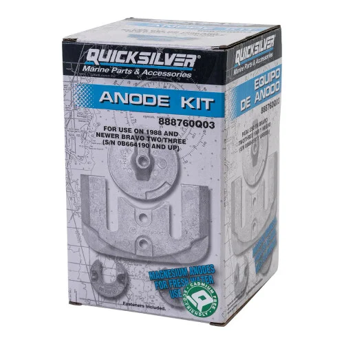OEM Quicksilver Mercrusier Bravo 2 & 3 Sterndrive Anode Kit Magnesium Freshwater 97-888760Q03