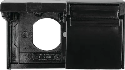 JR Products - Weather Proof Outlet Cover Blk - 05-12115