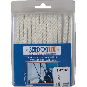 Sea-Dog Line Twist Nylon Fendline 1/4X6White Pr 301106006Wh-1