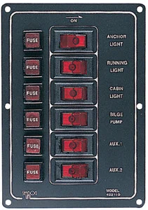 Sea-Dog Line - Aluminum 6 Switch Panel-vert - 422110-1