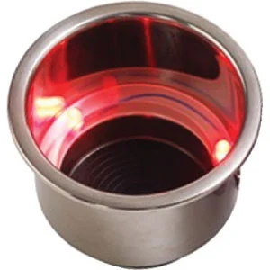 Sea-Dog Line Red LED Drink Holder with Drain 588071-1