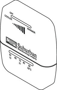 Suburban Mfg. - Wall Thermostat-heat Only Blk - 161210
