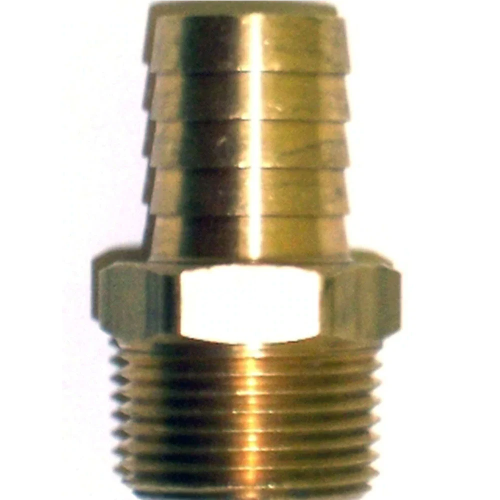 Barb Thermostat Housing Hose Barb Brass Straight Fitting 3/4 Inch NPT X 3/4 Inch  OEM 50-512-019