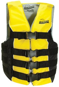 Seachoice - Black/yel 4 Belt Vest-sm/md - 86410