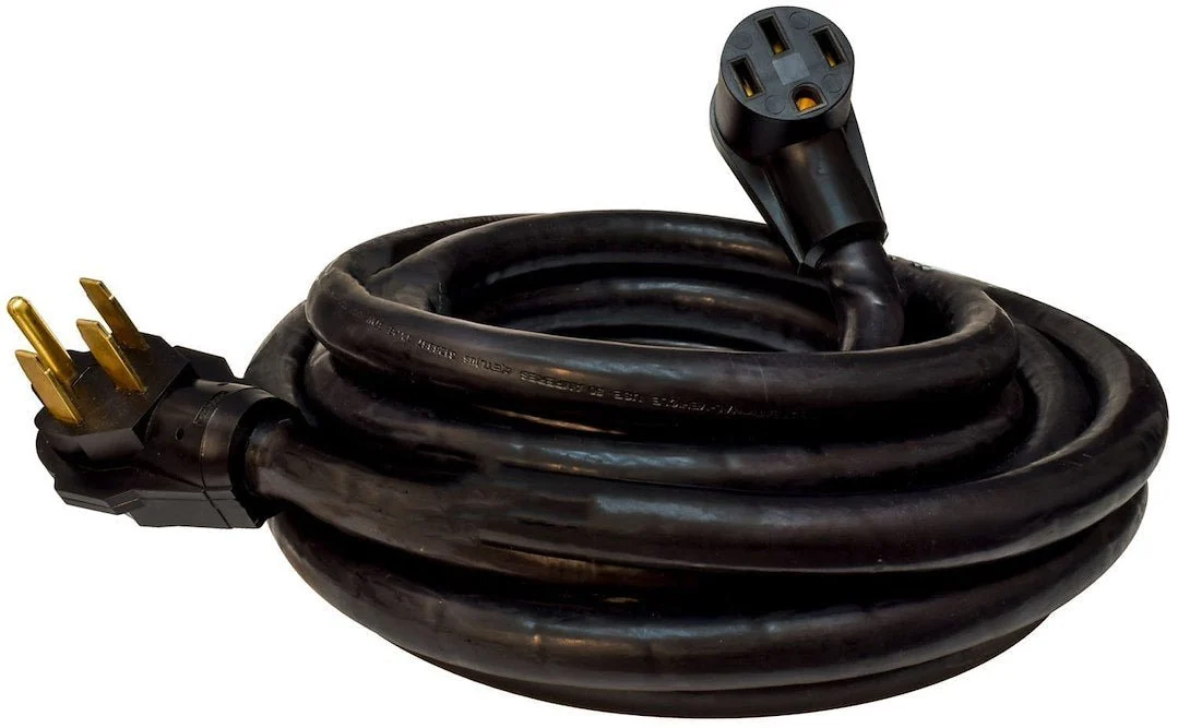 50A 25' Ext Cord Black Bulk – Marine Electrical Replacement Part