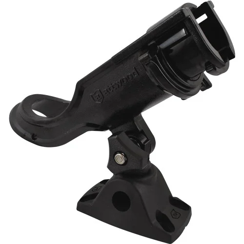 Attwood Marine Boat Heavy Duty Adjustable Rod Holder With Bi-Axis Mount-Black 5009-4