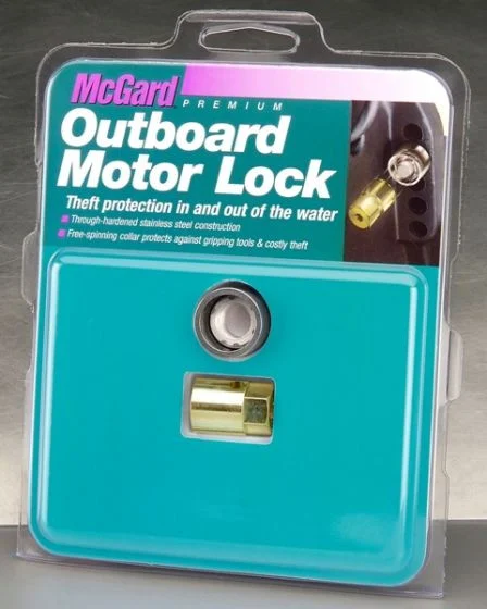 McGard Marine McGard Single Outboard Motor Lock Set (1/2-13 Thread Size) for Johnson/Evinrude 40 HP and Up - 74038
