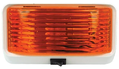 FulTyme RV - Porch Lght Sq W/swtch Amber - 590-1117