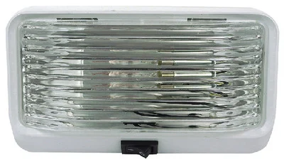 FulTyme RV - Porch Lght Sq W/swtch Clear - 590-1118