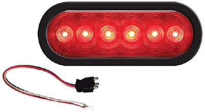 FulTyme RV - Led 6 Ovl Lite W/grom Plug 6d - 590-1159