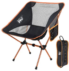 FulTyme RV - Portable Camp Chair Blk/org - 590-6070