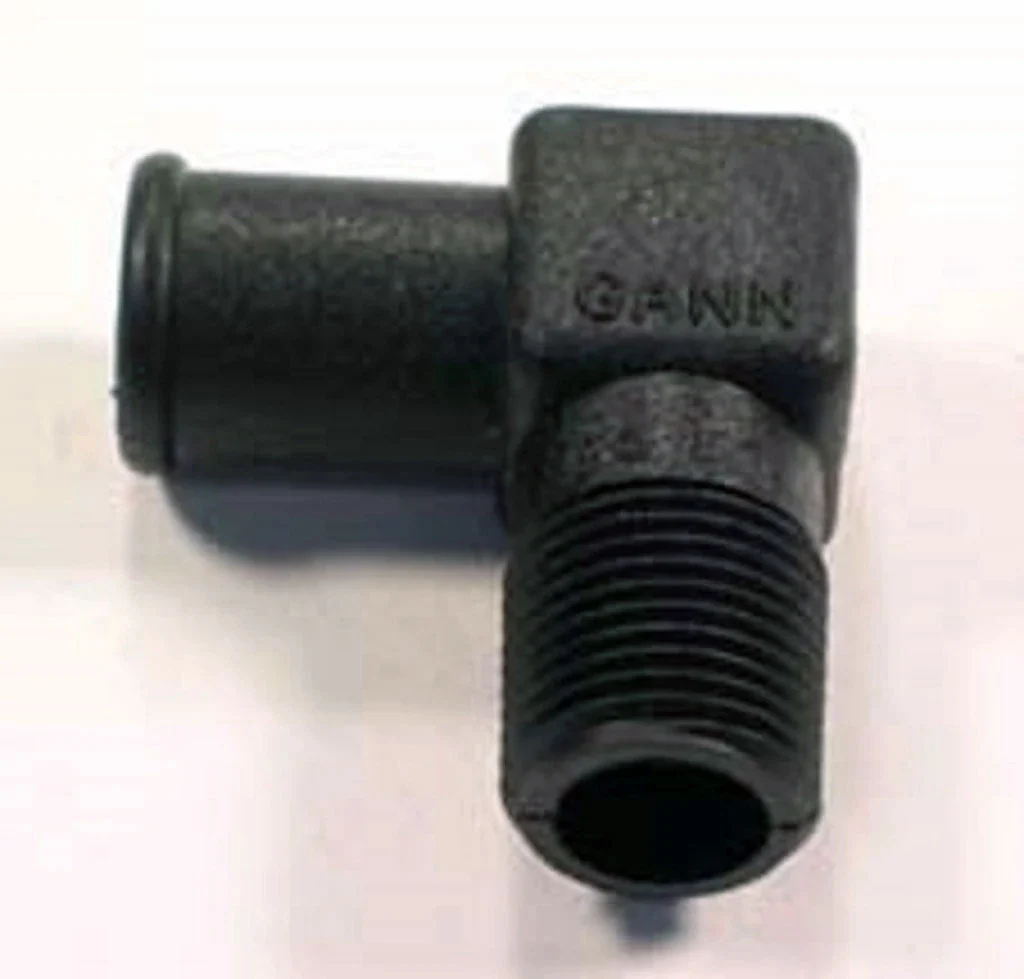 Fitting Nylon 3/8" NPT X 5/8" Barb 90 Degree For Manifold Water Drain Hose Indmar 605019