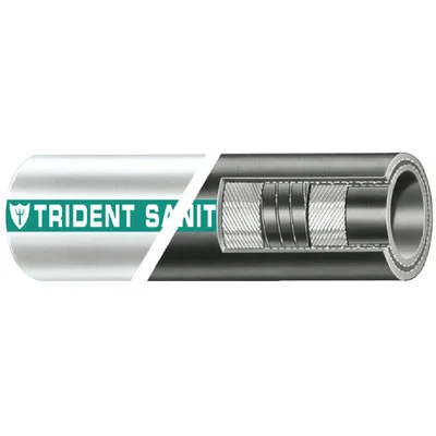 Trident Hose 1-1/2 Sani Hose White Rubber 1021124
