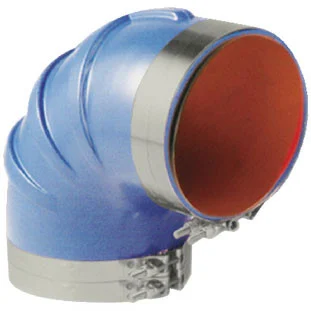 Trident Hose Elbow 3" 90D with Clamps Blue Si 290V3000SS