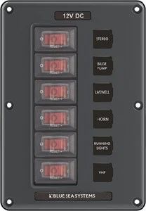 Blue Sea Systems - Pnl Swch H2o Cb 6pos - 4322