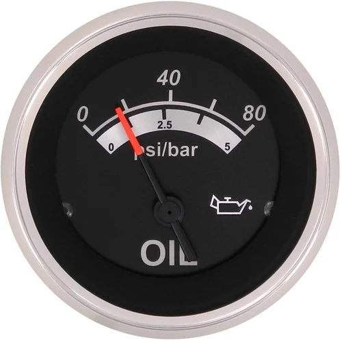 Sierra Black Sterling Oil Press 0-80Psi 67022P