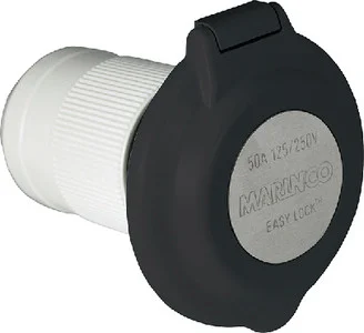 Parkpower by Marinco - Inlet-contour 50a Black - 6344EL-BRV.BLK