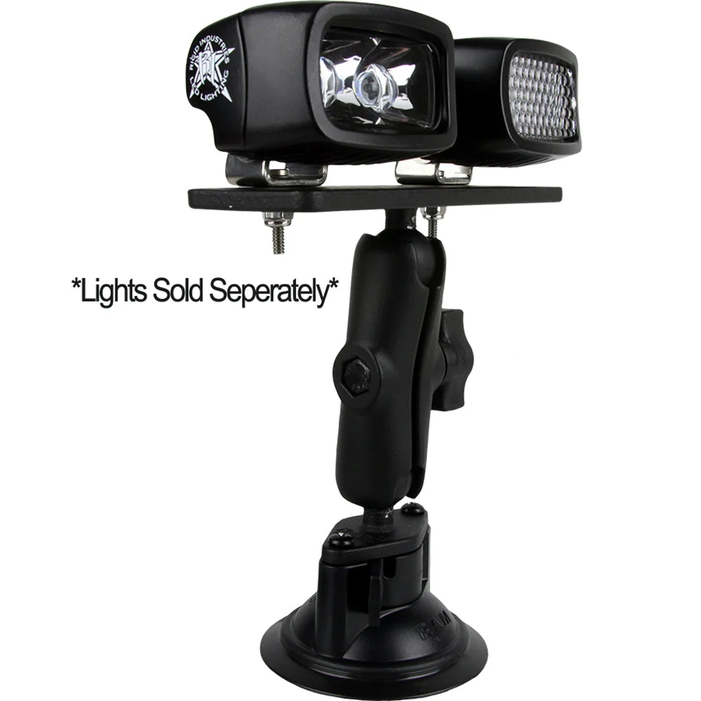 RIGID Industries RAM Suction 3.7" Arm - 6.25" x 2" Plate