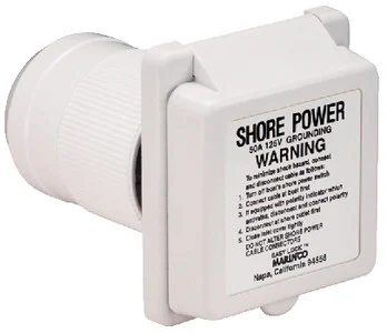Marinco - 50a 125v Inlet W/rear Safety - 6351EL-B