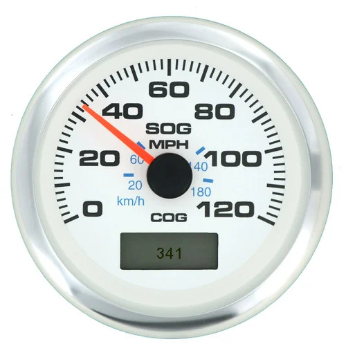 Sierra Premier Pro White Speedo GPS-120Mph 781-625-120P