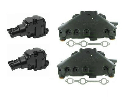(7 Degree) DRY JOINT OEM MerCruiser 4.3 V6 Exhaust Manifold and Riser Kit 864612T01 864309T02