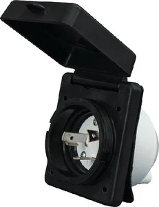 Valterra - Power Inlet 30a Black Carded - A10-30INBKVP