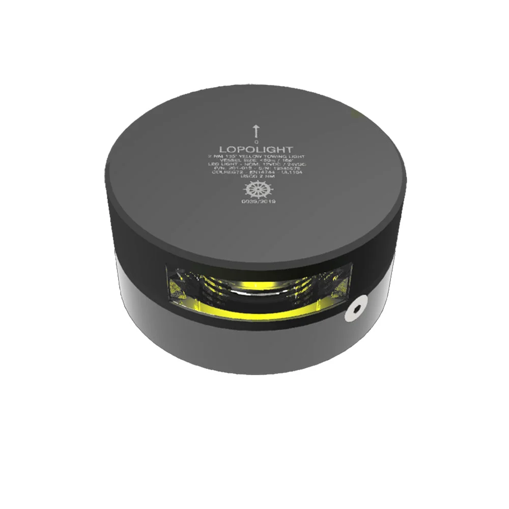 Lopolight 135° Stern Towing Light - 2nm - Black Housing - Single Horizontal Mount