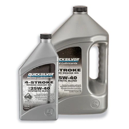 OEM Quicksilver 4-Stroke 25W-40 Synthetic Blend Marine Engine Oil 8M0078622 8M0078623