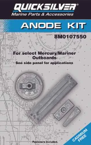 8M0107550 Aluminum Anode Kit, Mercury, 75-250HP Verado & Optimax