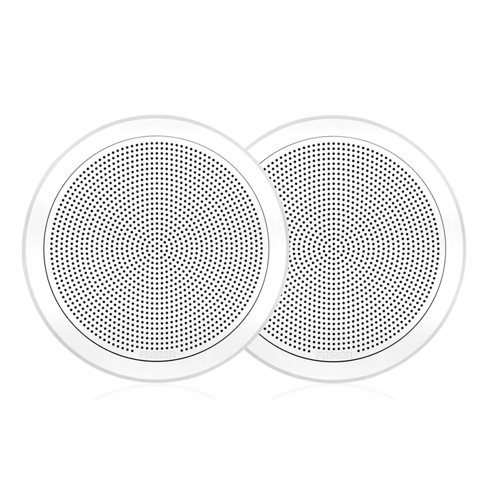 FUSION FM-F65RW FM Series 6.5" Flush Mount Round Marine Speakers - White Grill - 120W