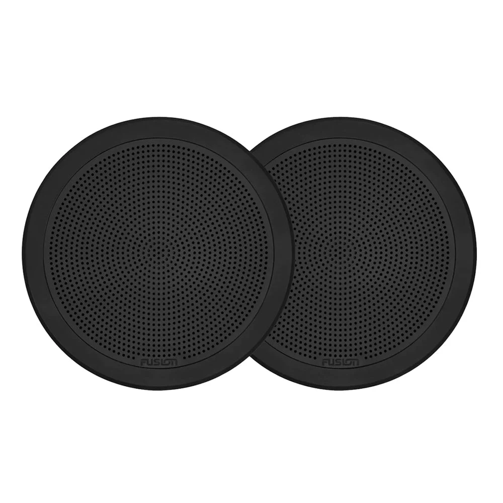 FUSION FM-F65RB FM Series 6.5" Flush Mount Round Marine Speakers - Black Grill - 120W
