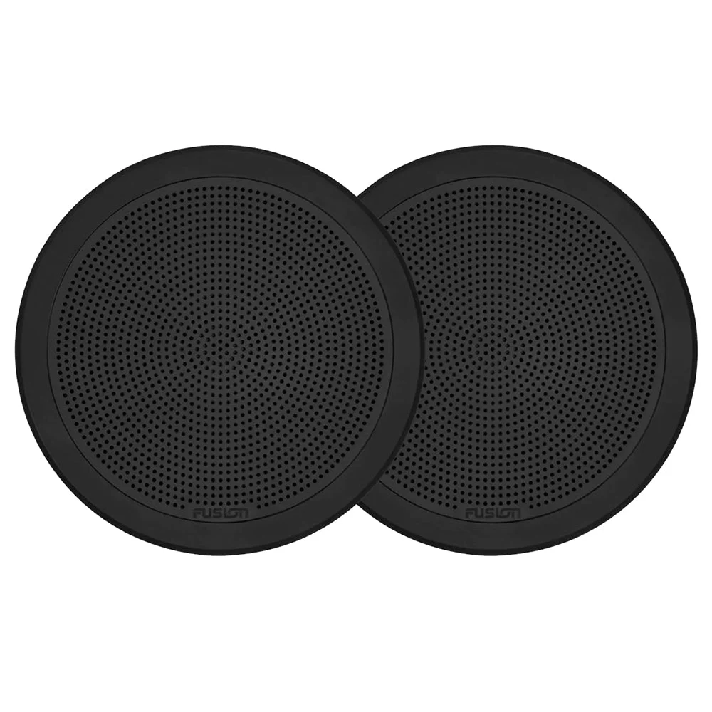 FUSION FM-F77RB FM Series 7.7" Flush Mount Round Marine Speakers - Black Grill - 200W