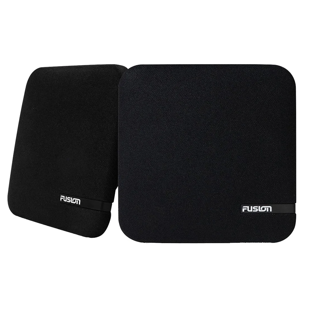 FUSION SM-F65CB SM Series 6.5" Shallow Mount Square Speakers - Black Cloth Grill - 100W