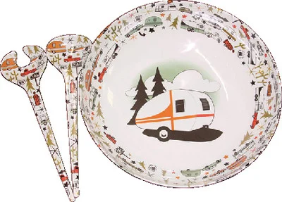 Camp Casual - Bowl And Server Set-3pc - CC-003