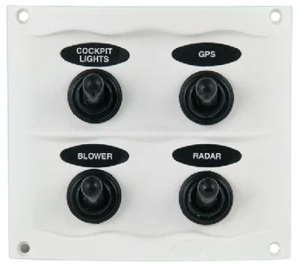Marinco - Switch Panel 4 Gang White - 900-4WPW