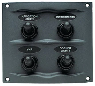 Marinco - Switch Panel 4 Gang Gray - 900-4WP