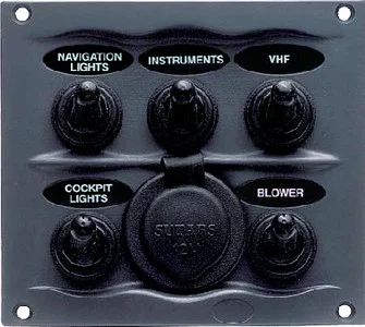 Marinco - Switch Panel 5 Gang Gray - 900-5WPS