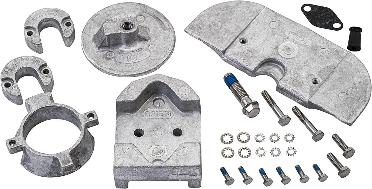 Aluminium anode Mercury kit Alpha one generation 2 Aluminium 888756K01/888756Q03 (with bolts/nuts)