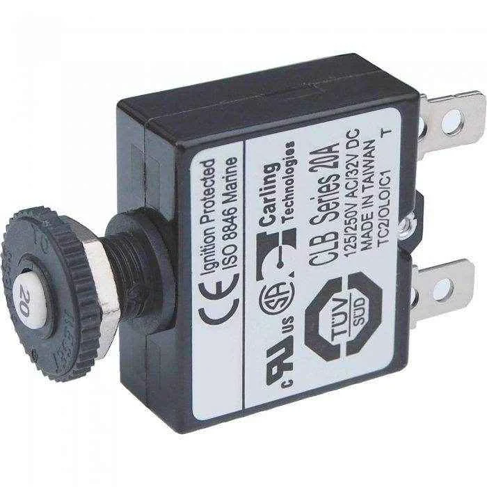 Blue Sea 20 Amp Dc Push Button Circuit Breaker 7057