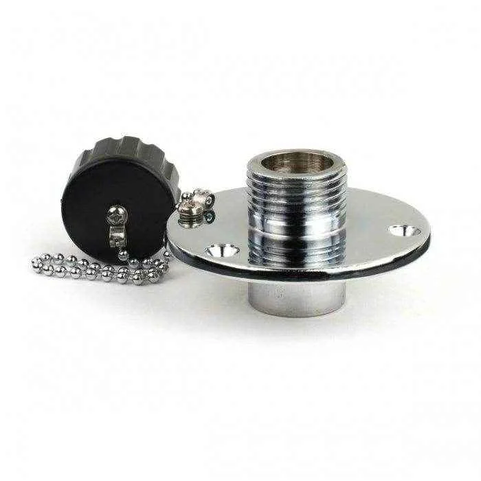 Chrome Plated Washdown Outlet | Whitecap Industries P-2454