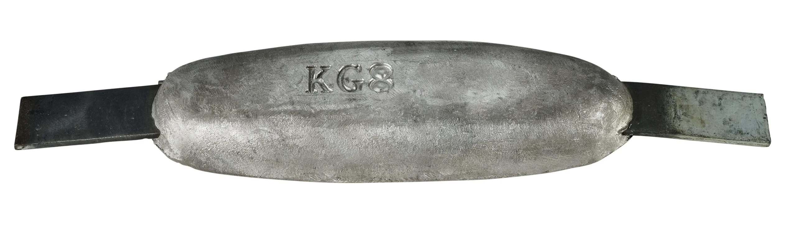 Magnesium anode Type 8 - 8.66 * 2.87 * 1.02, (13.38inch), Approx 0.1.58Lb. AZ63-1.5VDC.